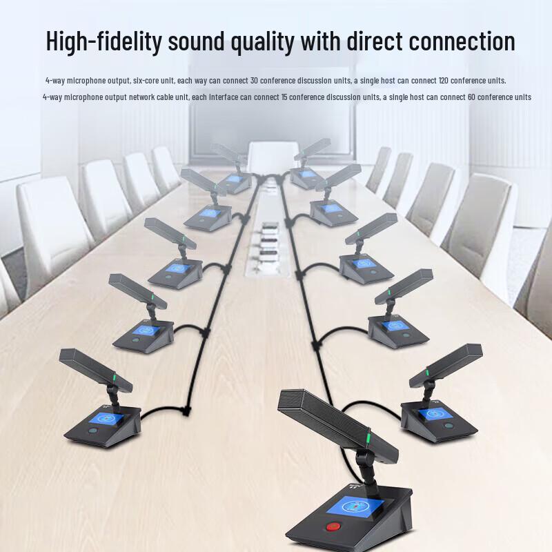 HuiDu YX-X8a Professional Wired Desktop Conference Microphone with Video Tracking (CN Version)