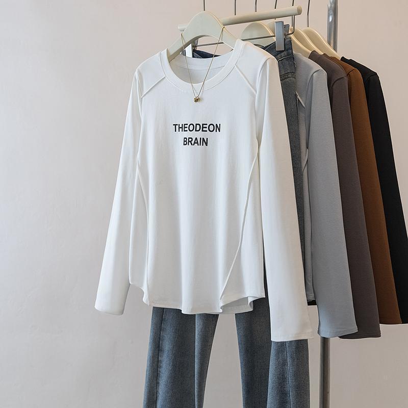 

Plus Size Women s Long Sleeve Printed Slimming T-shirt - Spring/Autumn 2025 2XL fits 130-150 jin