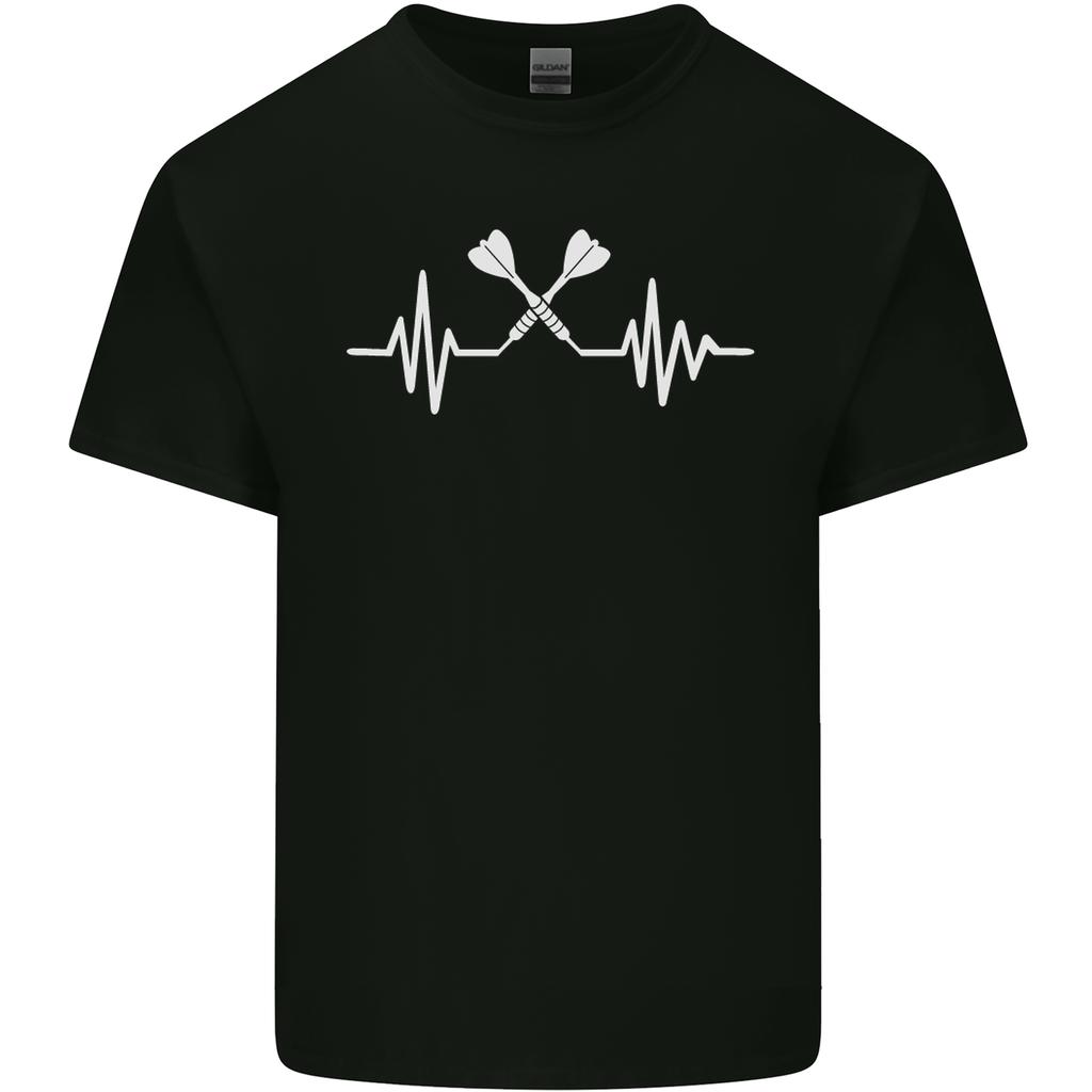 Pulse Darts Funny Ecg Unisexs Light Cotton Tshirt