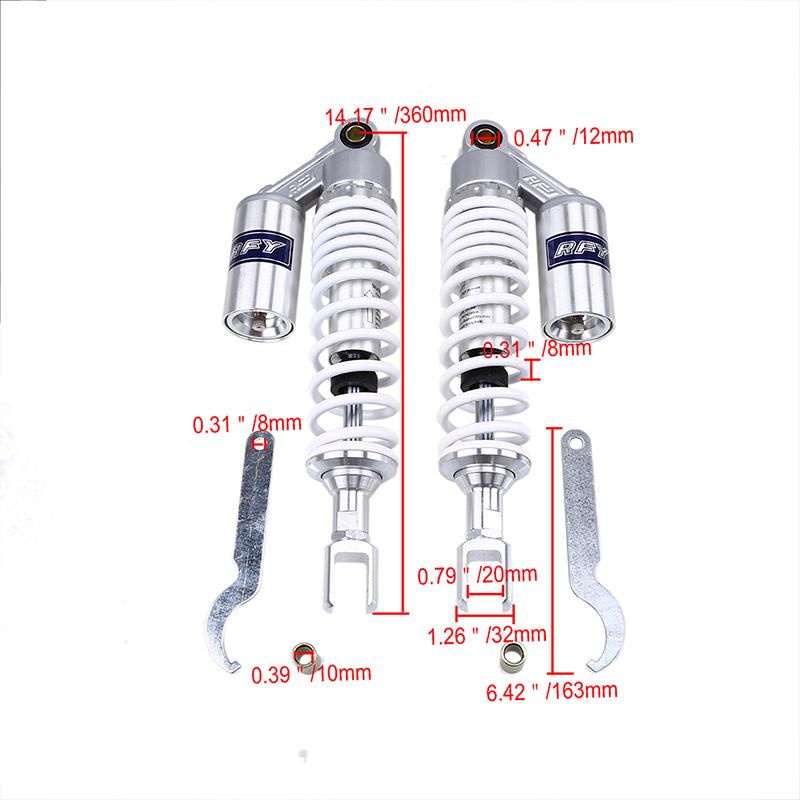 340mm/360mm Motocikla Dakšas Gaisa Amortizators Piekares