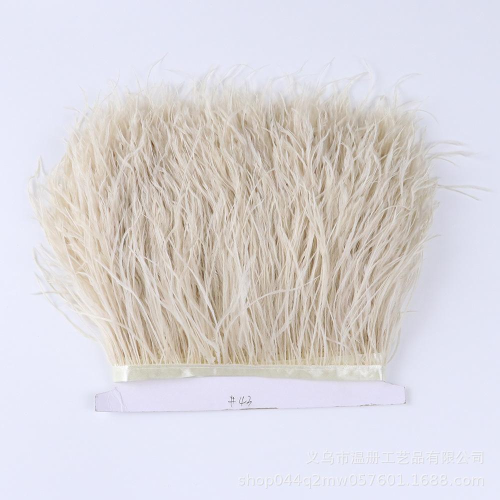 Color 10-15Cm Ostrich Hair Cloth Edge 53 Colors Wedding Clothing Accessories Diy