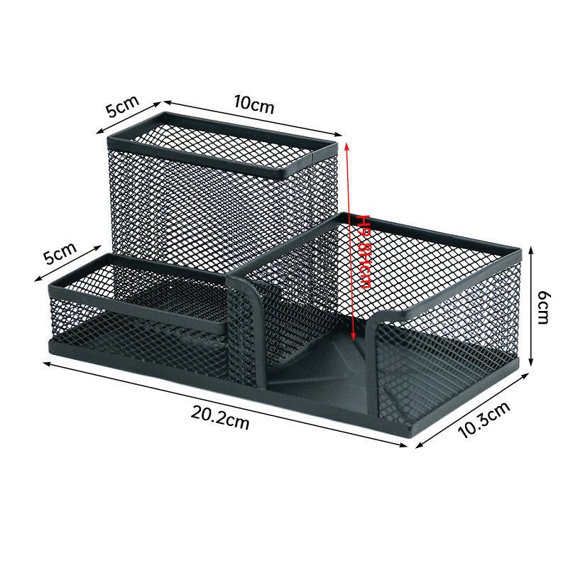 Creative Iron Large-capacity Pen Container Office Desktop Multifunctional Organizer Student Desktop Metal Storage Pen Container