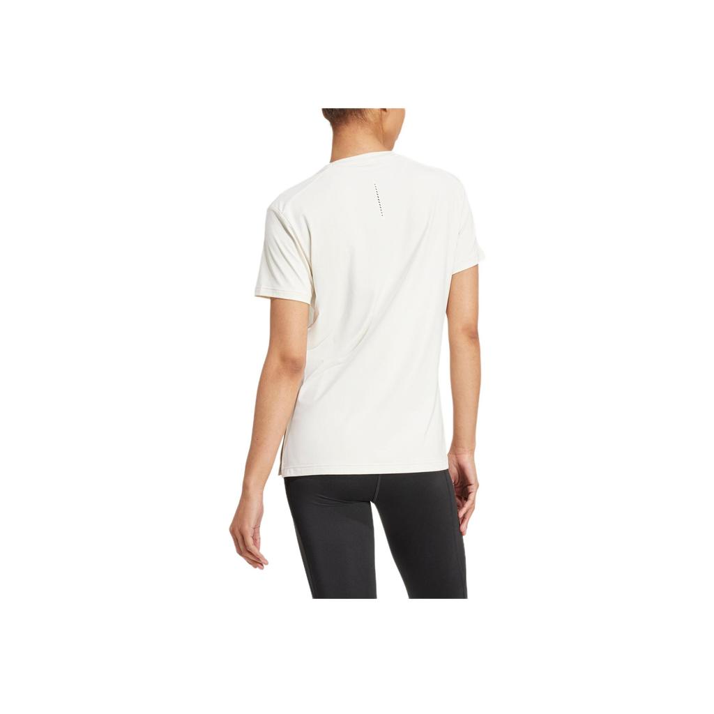 Adidas Cooltouch Crewneck T-Shirt Solid Color Sports Fitness Round Neck Short Sleeve Drop Shoulder T-Shirt Women Tops Pink White JN9617