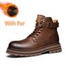 Fashion Men Snow Boots Male Comfortable Winter Plush Walking Casual Shoe Classic Men's Motorcycle Boots All-match Basic Boots For Man