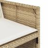 Vidaxl 5-Cz. Garden Furniture Set With Cushions, Beige, Poly Rattan