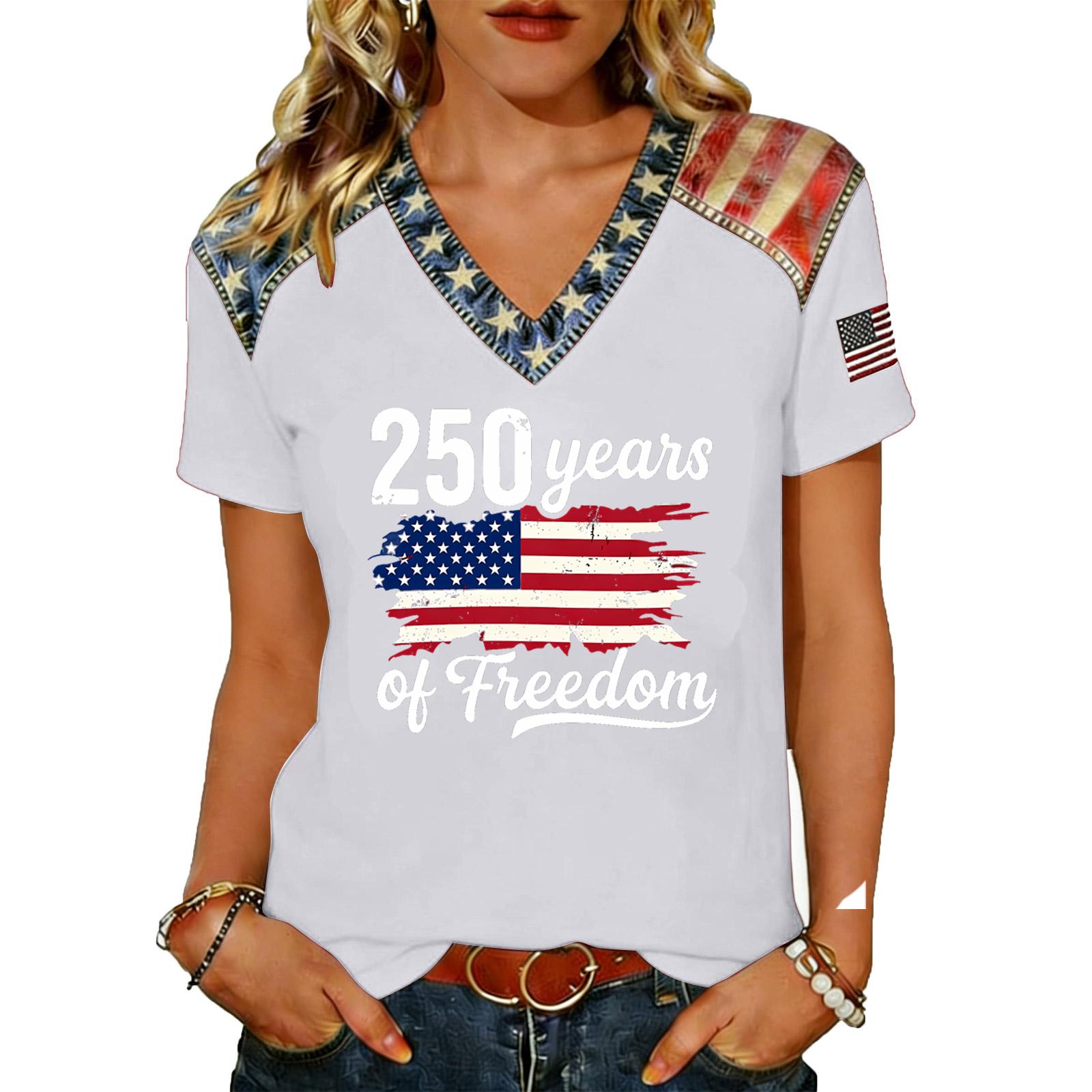 

Women V Neck Short Sleeve Pullover T Shirt Casual Loose Fit Top with Decorative and Layered Collar Design for Daily Wear L белый