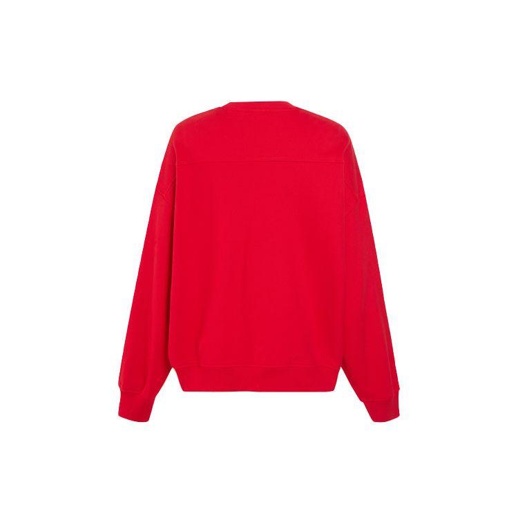 Levis SS23 Letter Print Crew Neck Long Sleeve Sweatshirt Women Sweatshirt Red A3533-0001