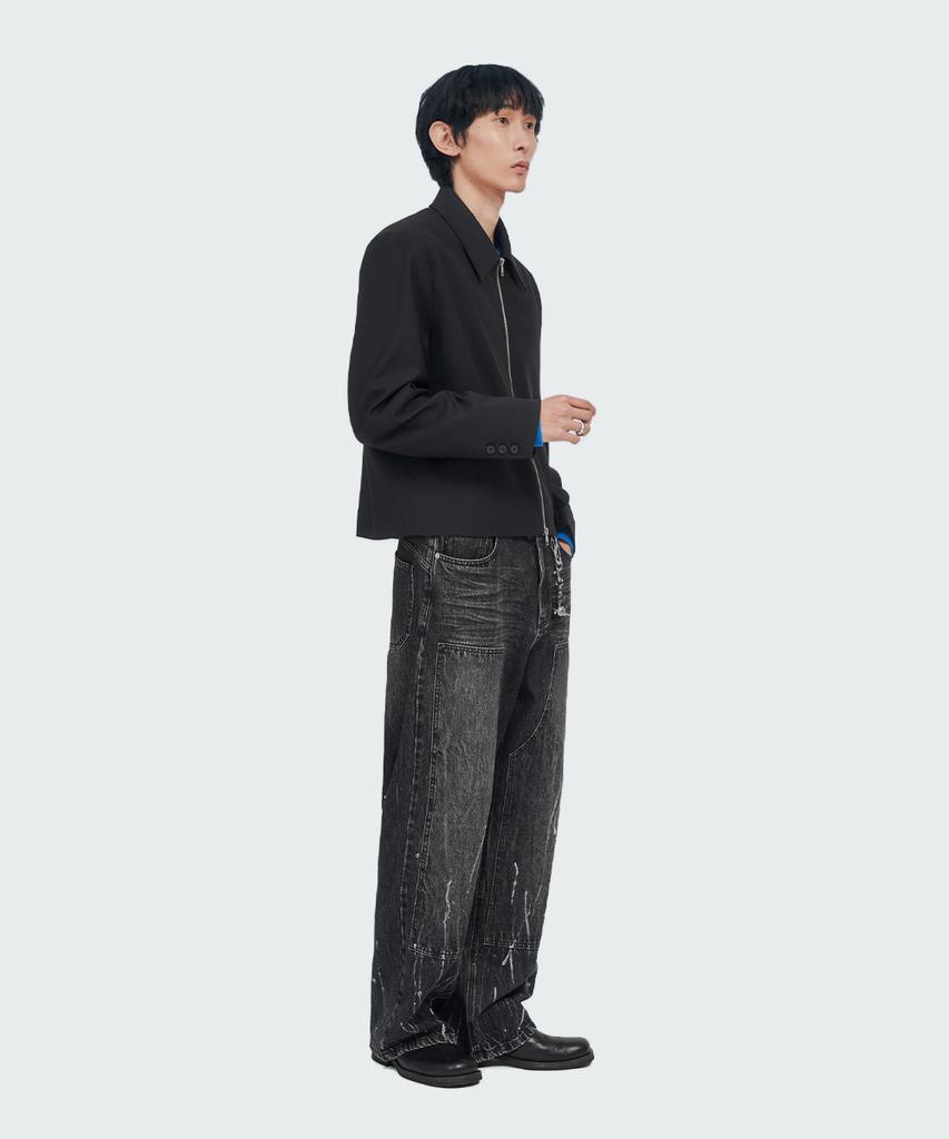 Intempomood Modern Padded Shoulder Jacket_Black