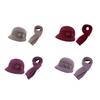 2Pcs/Set Women Hat Scarf Set Solid Color Flower Decor Elastic Knitting Basin Hat Warm Long Scarf Set Cold Weather Accessories