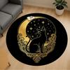 1pc Cat Moon Round Chair Mat Area Rug - Non-Slip, Floor Mat for Office, Bedroom, and Indoor Decor C1125402