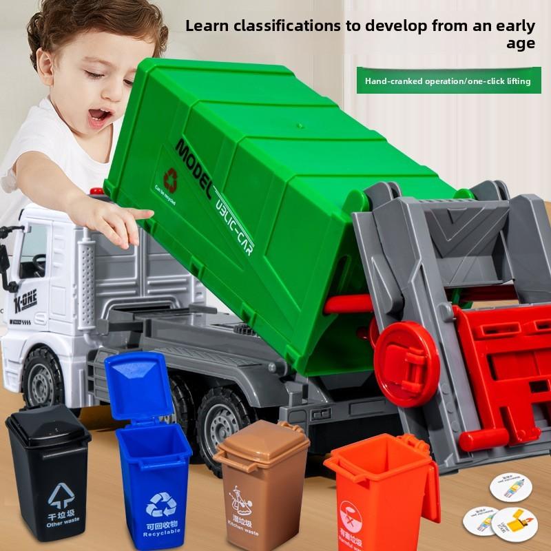 Plastic Garbage Truck Toy For Boys With Lights And Sound For Kids Play And Education