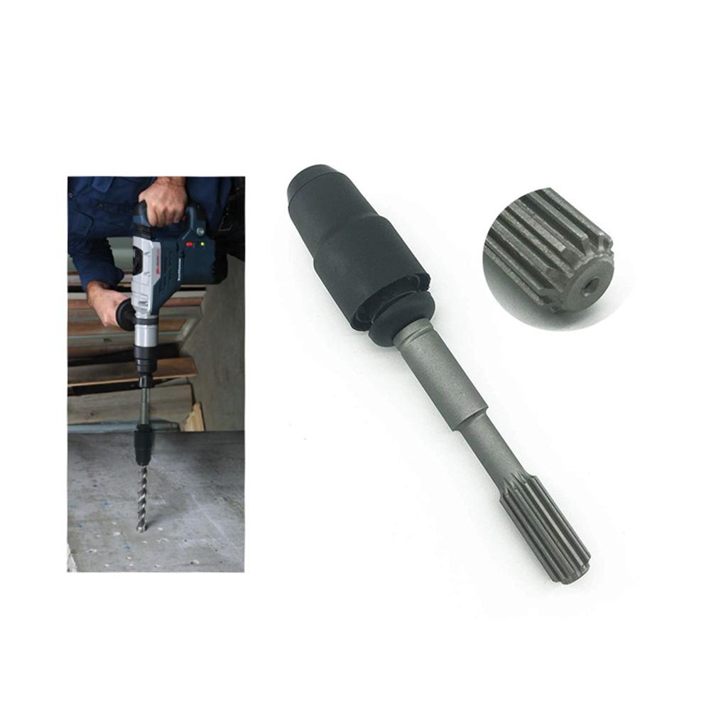 Adapter for SDS Plus For Rotary hammer for use with shank drill bits enhanced grip rubber sleeve 21.5cm length