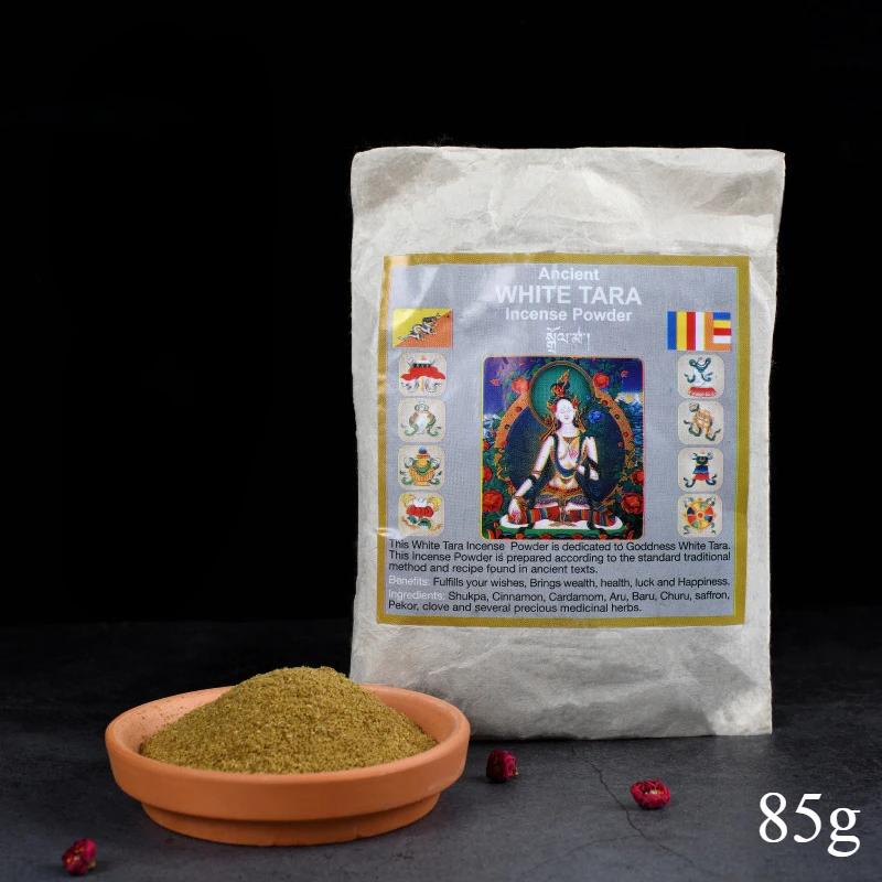

50g/ Bag of Natural Botanical Powdered Incense Purification of Indoor Air Soothing Spiritual Meditation Sleep Aid Aromatherapy 85g White Tara