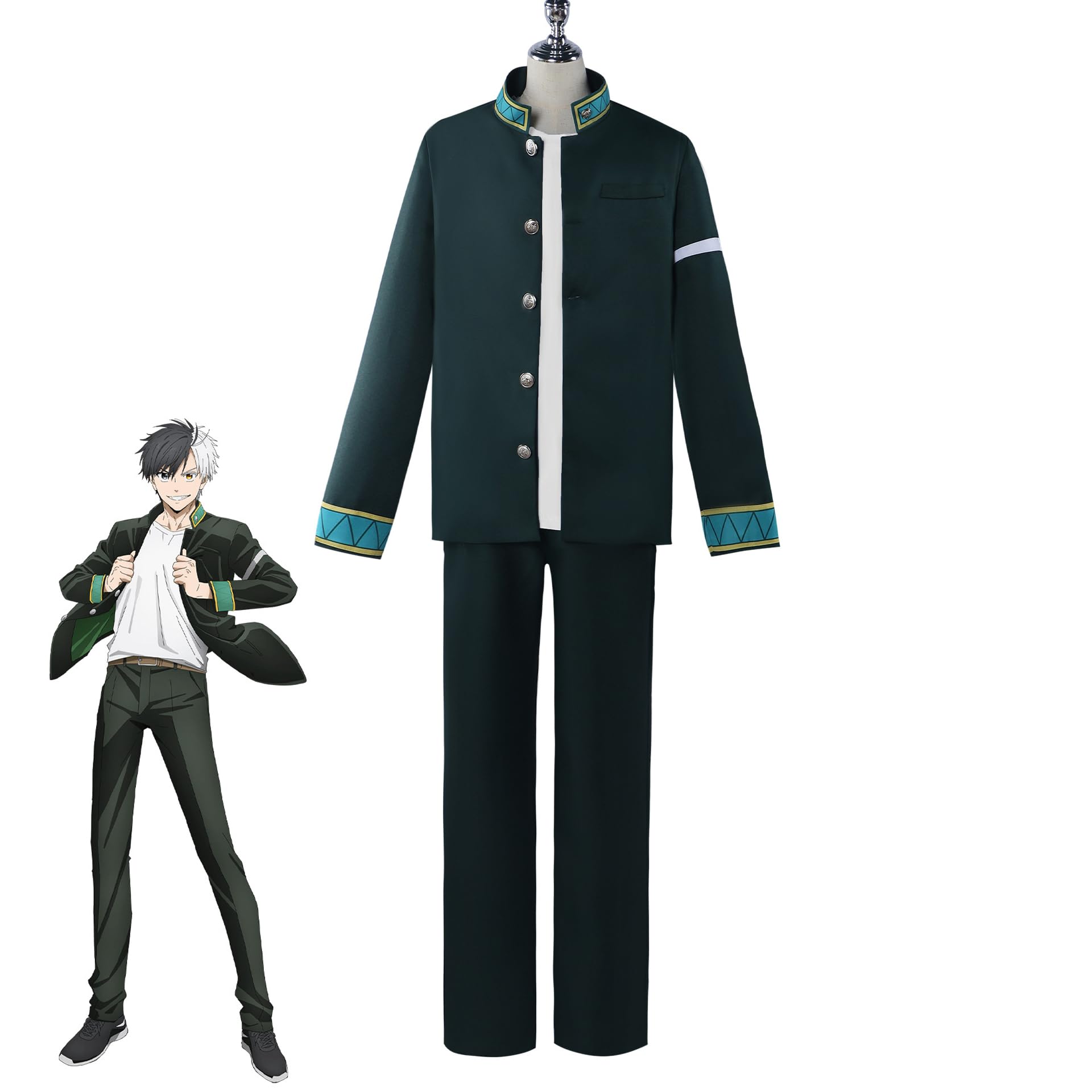 

Furin High School Cosplay Akihiko Haruka Junhi Kyotaro Hajime Uniform Adult Cultural Cosplay Stage Event [Awdmosou] Costume, Windbreaker, Urui,