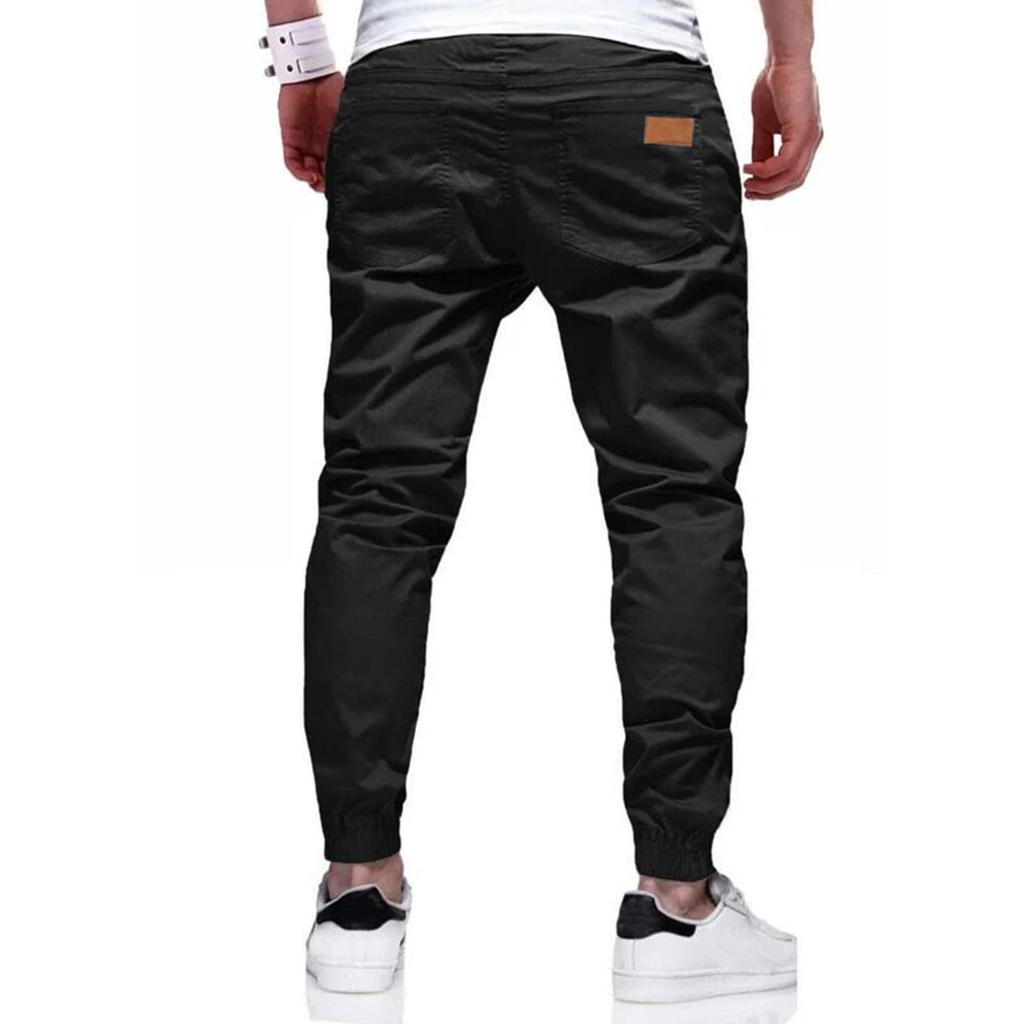 Herren Freizeit Jogginghose Lockerer Schnitt Kordelzug Bündchen Schweißhose für Training und Alltag