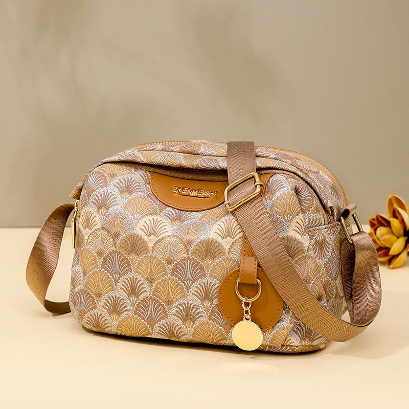 Women's Bag Vintage Printed Small Square Bag Shoulder Crossbody Bag