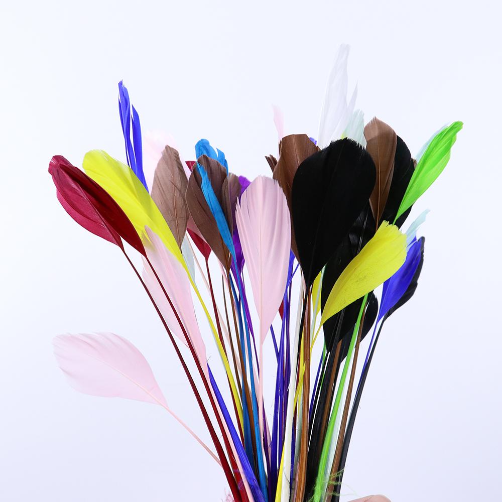 50pcs Natural Goose Feathers Crafts Earring Accessories Plumes 15-20cm Pretty Multicolor Swan Feather for Jewelry Decoration