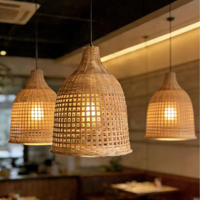 Decorative Handmade Bamboo Lampshade Retro Vintage Lighting Accessory Braided Cover Suitable for