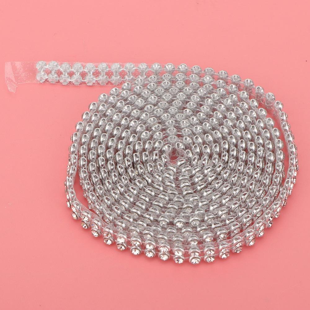 3pcs 3mm Crystal Crystal Chain Applique DIY Sewing Embellishment For Sewing Craft