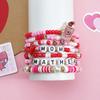 2026 Buntes Elastisches Perlen-Herz-Anhänger-Armband - Künstlerisches Retro-Geschenk für Mütter