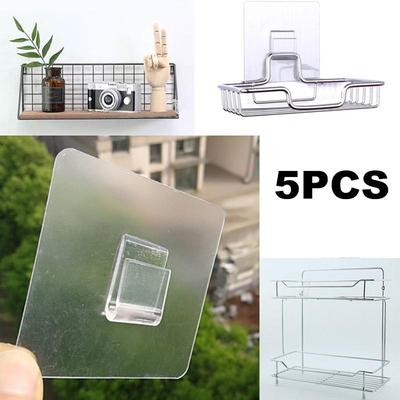 5PCS Transparent Self Adhesive Wall Hanger Hooks