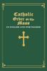 Knyga Catholic Order of the Mass In English and Portuguese : (Green Cover Edition)