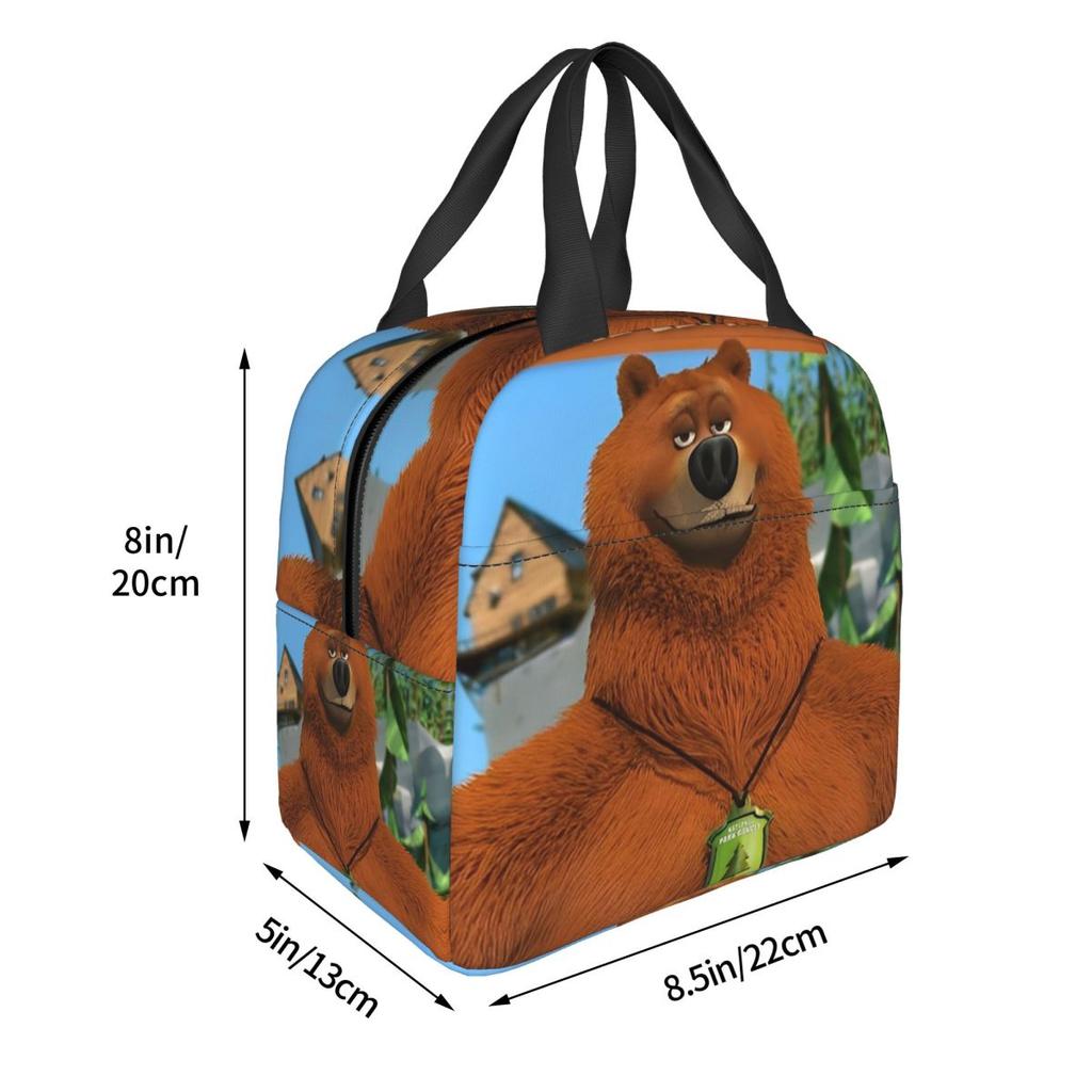 Grizzy And The Lemmings Cartoon Insulated Lunch Bags Food Container Reusable Thermal Cooler Bento Box For Travel