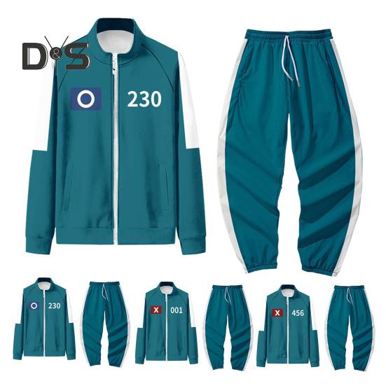 Men Cosplay Suit Set Long Sleeves Sport Sweatshirt Drawstring Elastic Waist Trousers Set Cosplay Carnival Costume Party Props