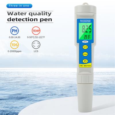 Waterproof EC/TEMP/TDS/PH/TEMP Meter Water QualityTester Analyzer LCD for Aquarium Pool 1-14 PH Meter