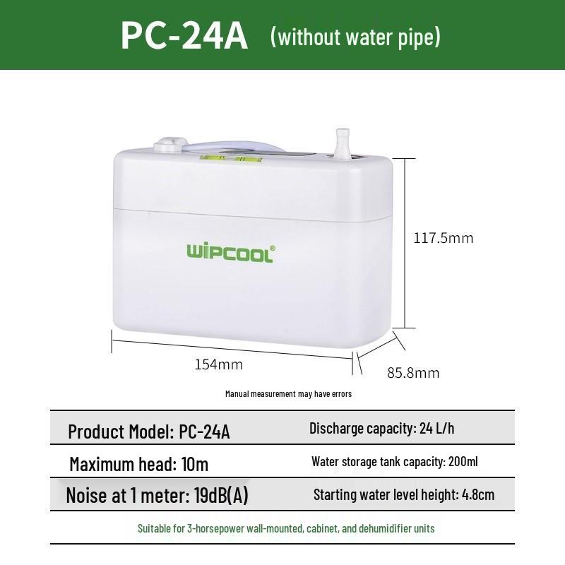 PC2440A Fully Automatic Wall-Mounted Dehumidifier with Condensate Lift Pump, Silent Operation for Basements.