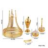 Middle East Golden Basket Incense Burner Set: 5-Piece Arabic & Southeast Asian Wedding Home Decoration
