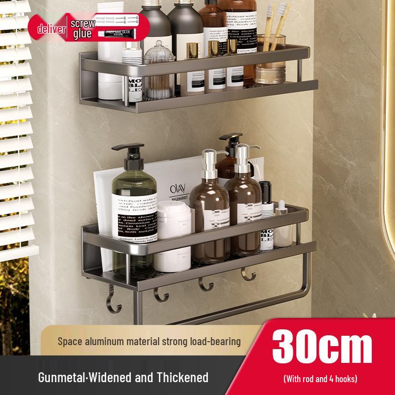 Punch-Free Wall-Mounted Bathroom & Toilet Storage Shelf