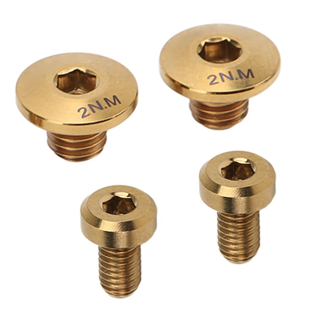 RISK Titanium Alloy Separate Oil Cylinder Lid Bolts Bicycle Hydraulic Brake Bolt for M610 M615 M675 M785 Gold
