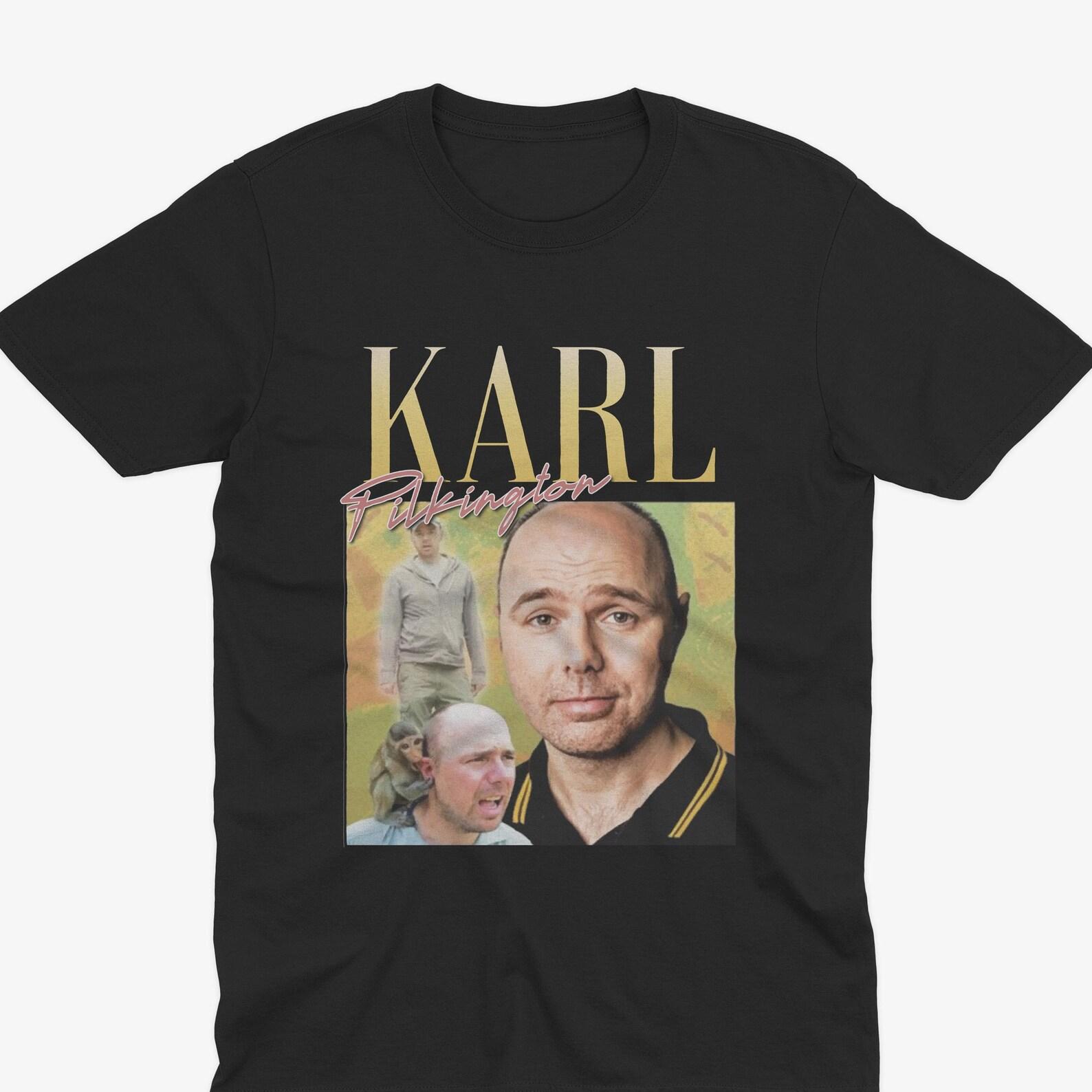 ICONIC Karl Pilkington Retro T-Shirt - An Idiot Abroad T-Shirt, The Ricky Gervais Show Monkey News T-Shirt, Karl Pilkington T-Shirt M