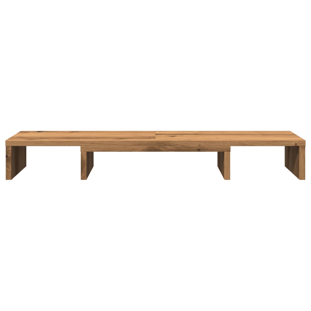 Adjustable Monitor Stand Artisan Oak Finish 80 X 24 X 10.5 Cm