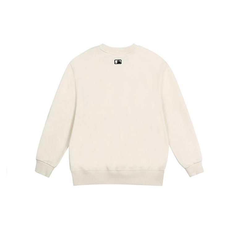 MLB Base Logo Sweatshirts Unisex White Crew Neck Moderate Regular 31MTE2041-50I