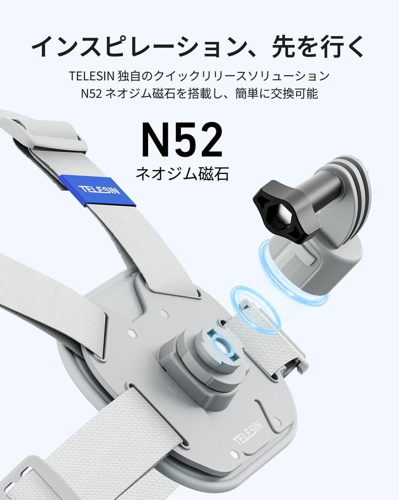 TELESIN Chest Enhanced Edition for POV Mount with Adjustable Chest Strap for Quick Attach and Detach Action Compatible with GoPro Hero Insta360 DJI