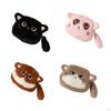 Cat Face Purse with Zipper Cartoon for Boys Girls Kids Child Gift