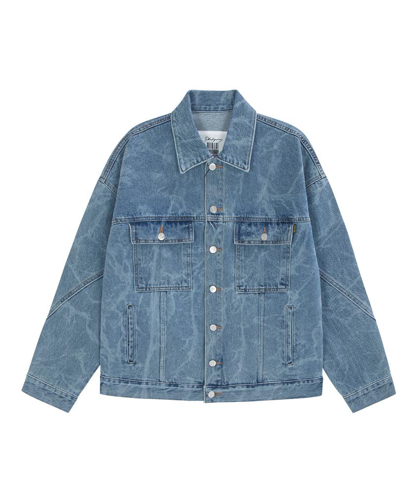 Philogram Blue Rain Tie-Dye Denim Jacket