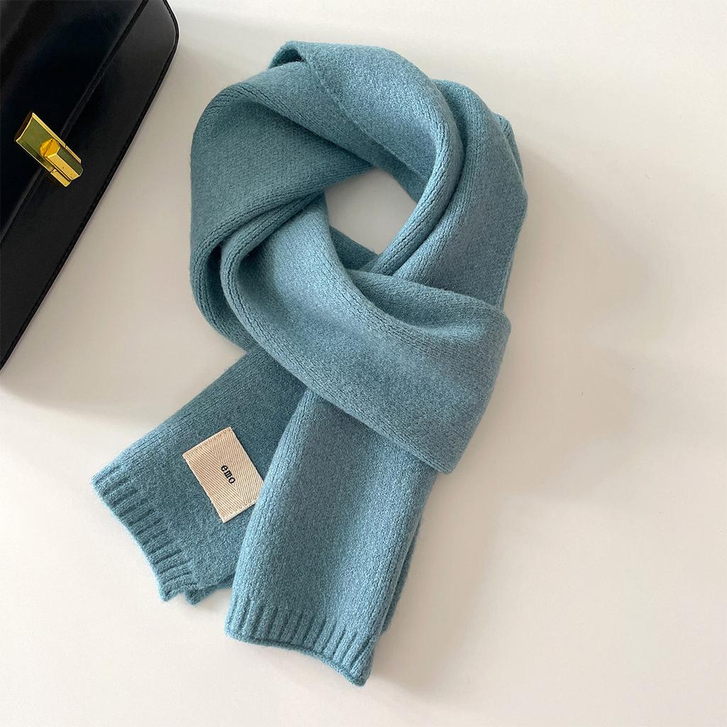 Nowy Jesienno-Zimowy Damski Męski Koreański Szalik Dzianinowy Wełniany Ciepły Gruby Szalik na Szyję Chustka Gruby Wiatroodporny Zimoodporny Otulacz