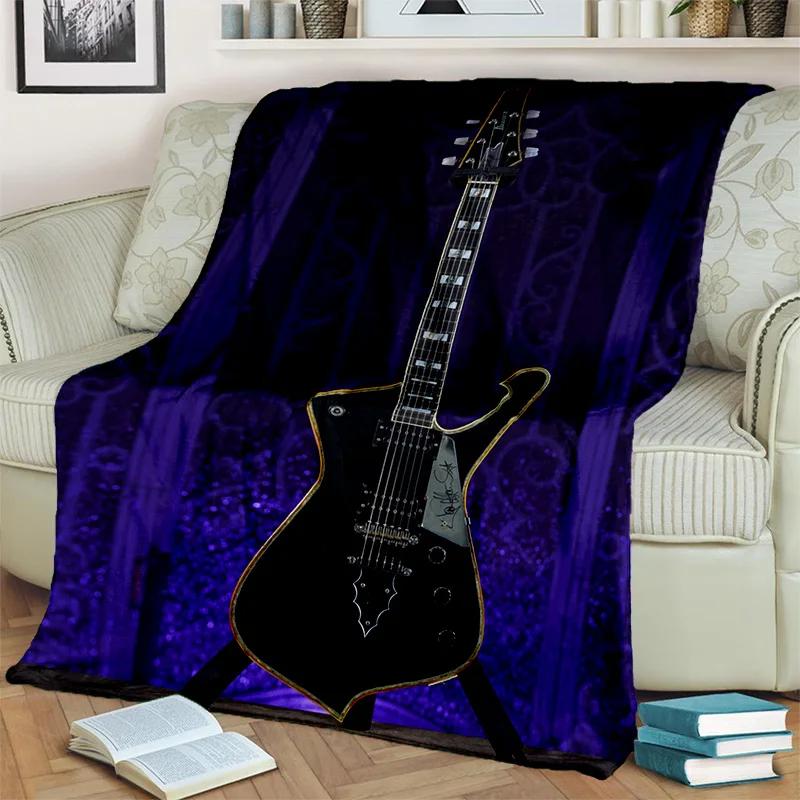 HD Classical Guitar Electric Guitar Blanket,Soft Throw Blanket for Home Bedroom Bed Sofa Picnic Travel Office Cover Blanket Kids