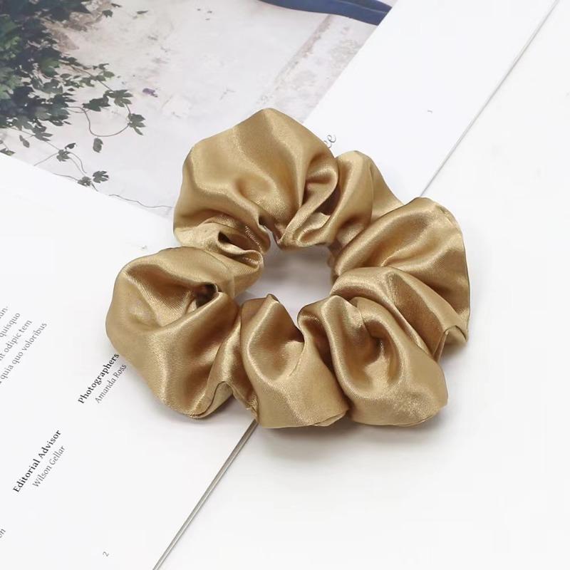 Kadın İpek Scrunchie Elastik El Yapımı Çok Renkli Saç Bandı At Kuyruğu Tutucu Kafa Bandı Saç Aksesuarları