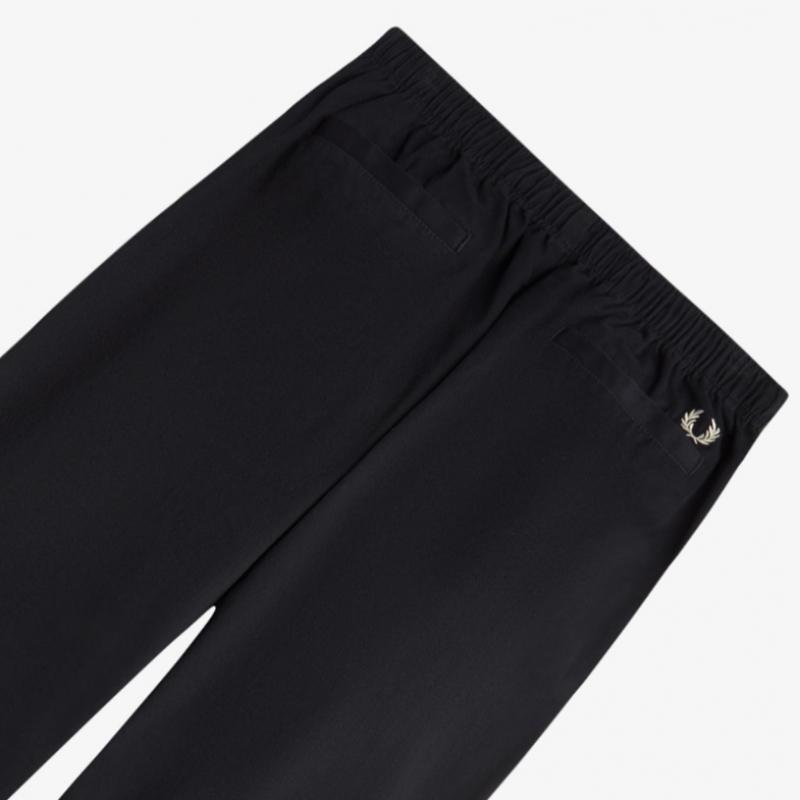 Fred Perry [sharp] Twill Drawstring Trousers   Black Afpm2417181 102