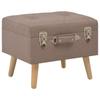 Day and Night - Day and Night Storage Stool 40 Cm Brown Fabric