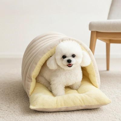 Bed Pet House Removable Hideaway Comfortable Soft Cat Nest for Indoor Cats Sleeping Resting