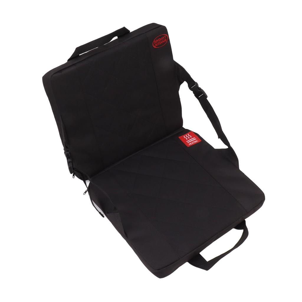 Portable Heating Pad Heated Stadium Cushion for Office Outdoor Camping Black