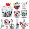 Coppercharm Afternoon Tea Series Donut Cake Coffee Wine Cup Fit Women'S Bracelet Making Jewelry Gift