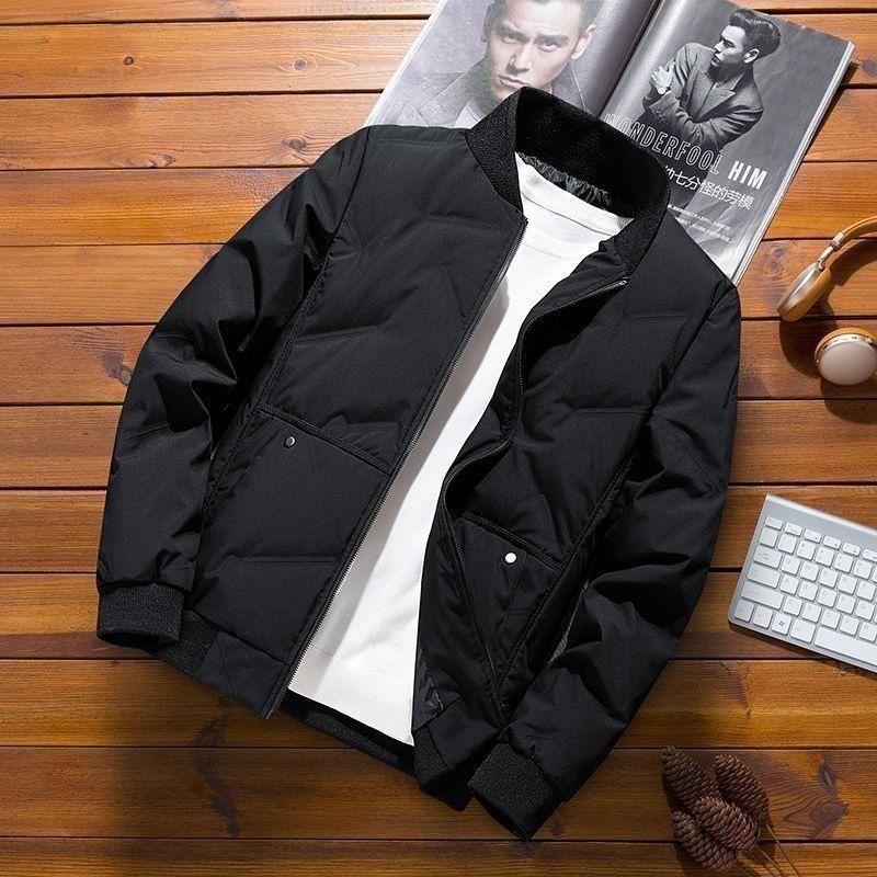 High end business men's winter short cotton jacket * * thick warm baseball collar jacket for men's fashion, cold proof down cott