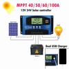 40A 50A MPPT Solar Controller 12V 24V Auto Solar Battery Controller  Solar System