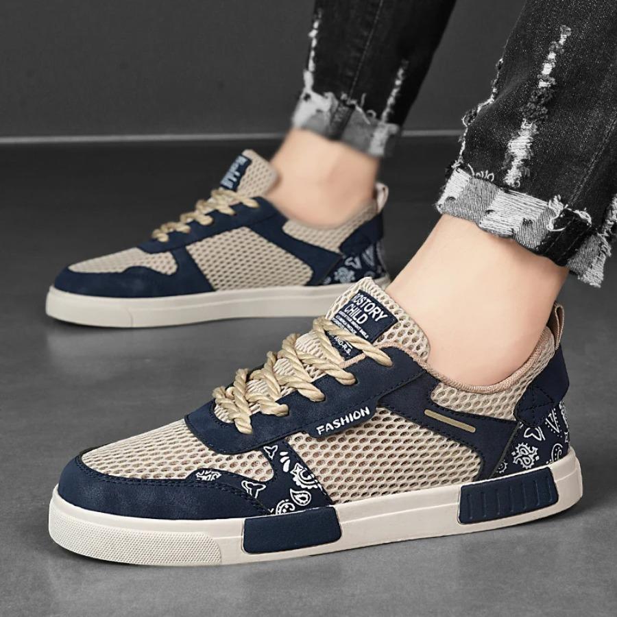 Designer's New Summer Flying Mesh Surface Breathable Casual Sports Shoes Non-slip Fashion Men's Shoes Flat Shoes for Men